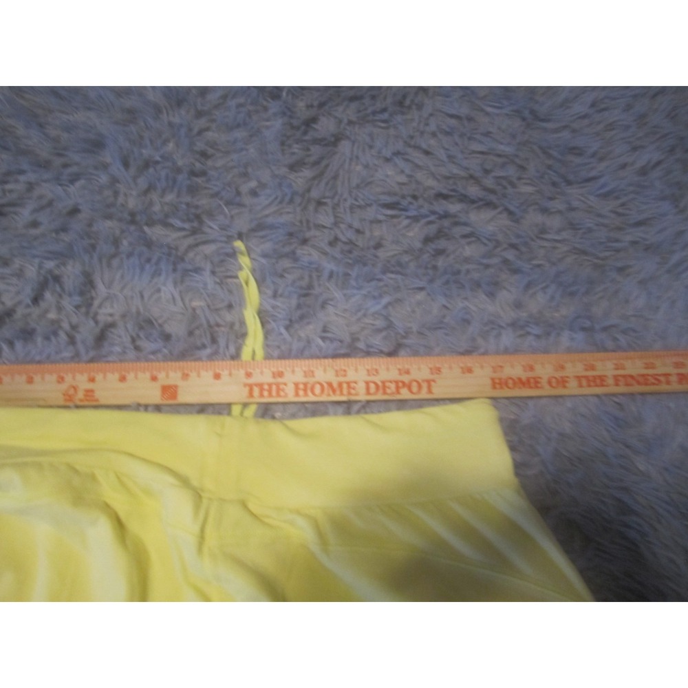 Danskin Pants Womens Large Petite Yellow Straight Leg Loose Fit Stretch - Picture 6 of 8